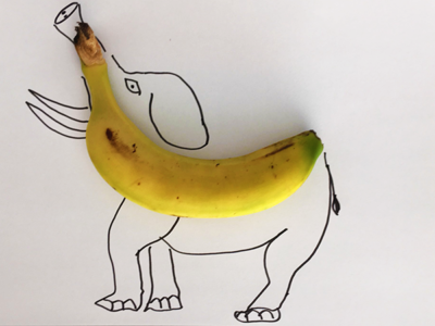 Ejercicio de analogías con plátano